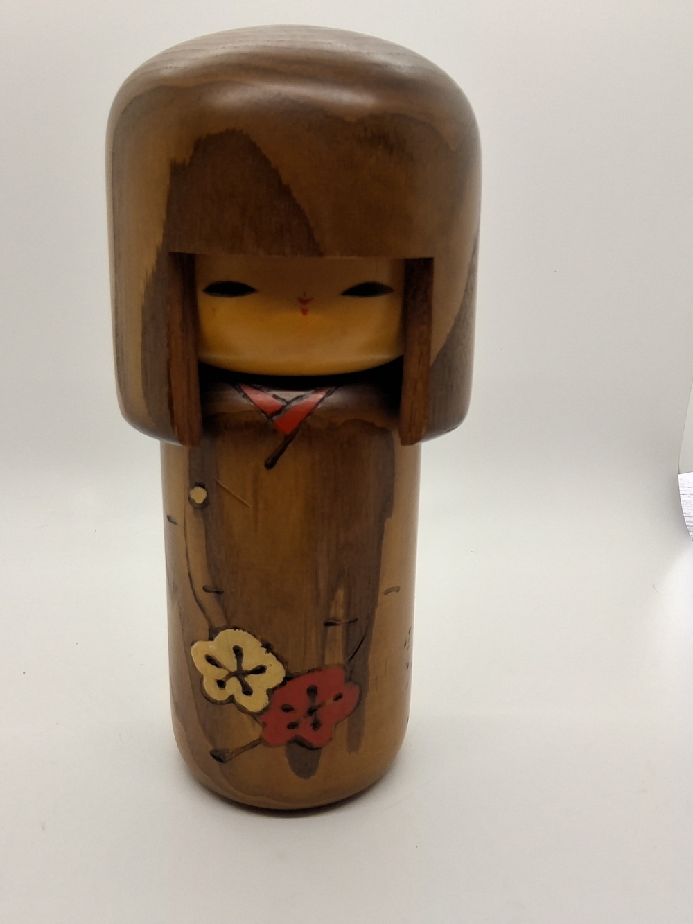 RARE Kokeshi Doll 'Camellia' Handcraft Modern Sosaku by Usaburo "Accessory Case"